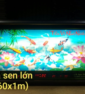 Tranh lá sen lớn