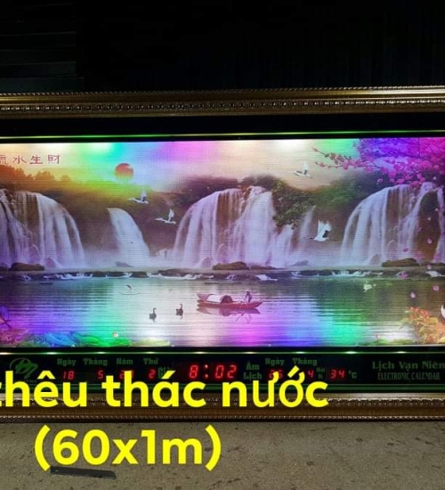 In thêu thác nước